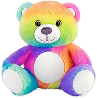 a rainbow teddy bear